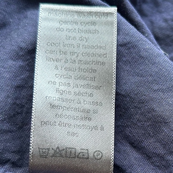 John Varvatos Navy Blue Rolled Sleeve Slim Fit Button-Down Shirt Sz XL - Picture 12 of 13